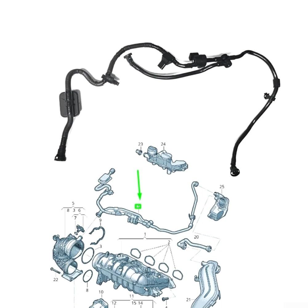 Tubo valvola di spurgo del contenitore di vapore per Tiguan 2016+ per Golf 8 2020+ B8 2014+ 2015+ per A1 per A3 Q2 IV 05E133366AE
