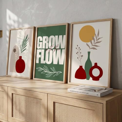 Image of kotart Decorative Painting for Wall Decoration - Modern Art Wall Decor Framed Painting for Living Room Bedroom - Framed Posters /Paintings with Frame Set of 3 (Art 4)