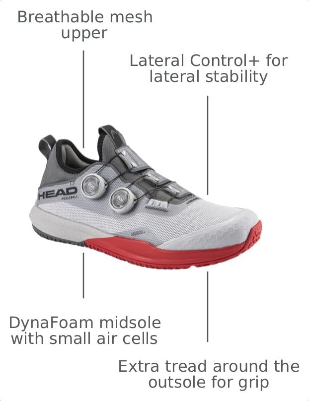 Image of HEAD Men's Motion Pro BOA Pickleball Shoe - Dual Li2 BOA Fit System, DynaFoam Cushioning, Ortholite Insole, Enhanced Lateral Stability & Durable Outsole