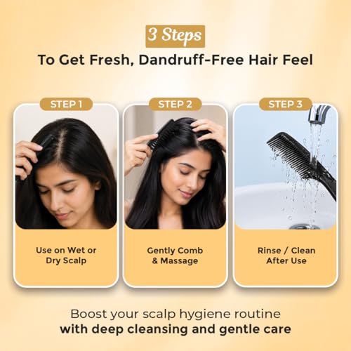 Image of Sanfe Dandruff Care Advanced Scalp Cleaning Comb For Healthy Scalp | 1 Unit