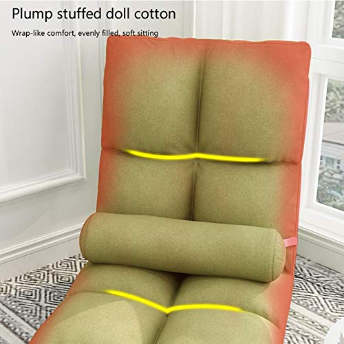 Chaise de sol réglable verte avec coussin de taille amovible