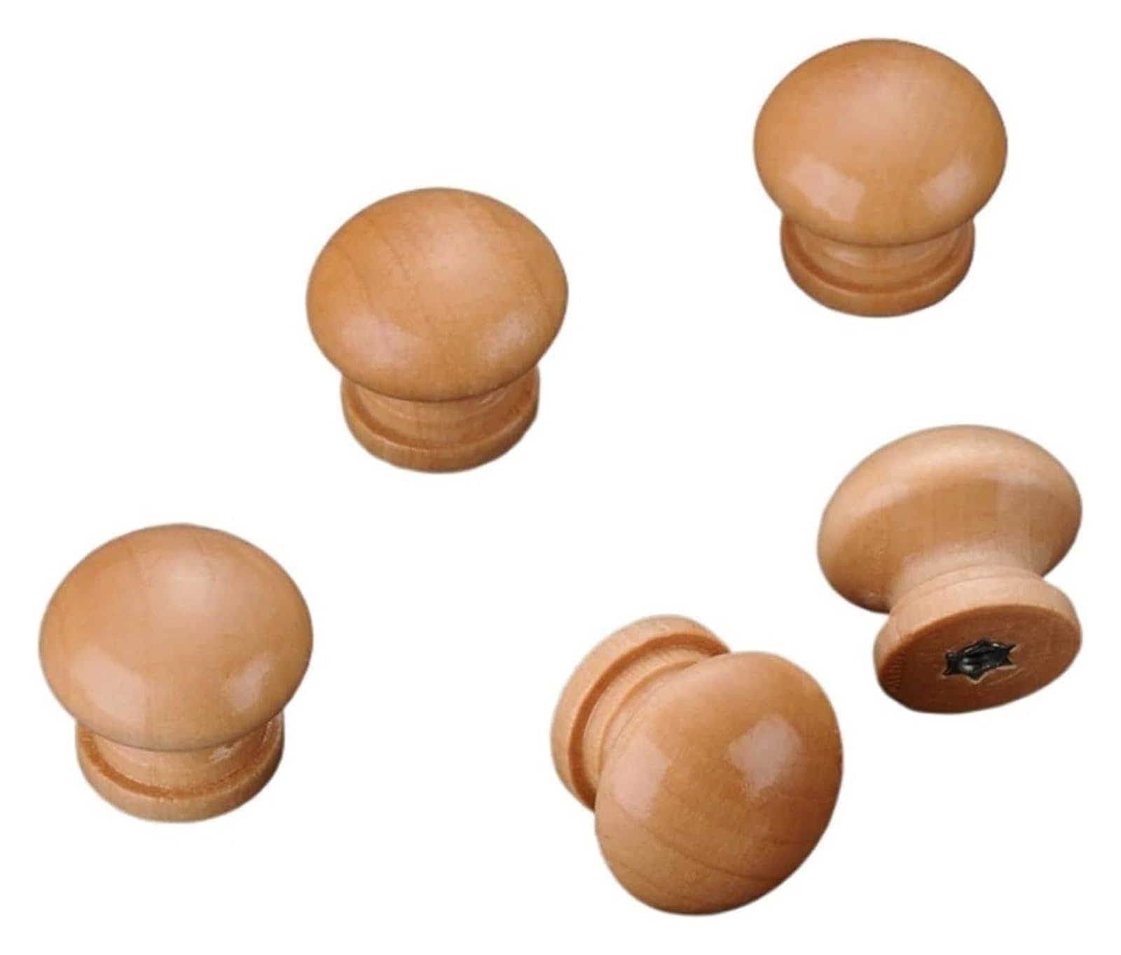 20/30er-Pack Naturholz Runde Schrank Schubladenknöpfe(Small 30 Pieces)