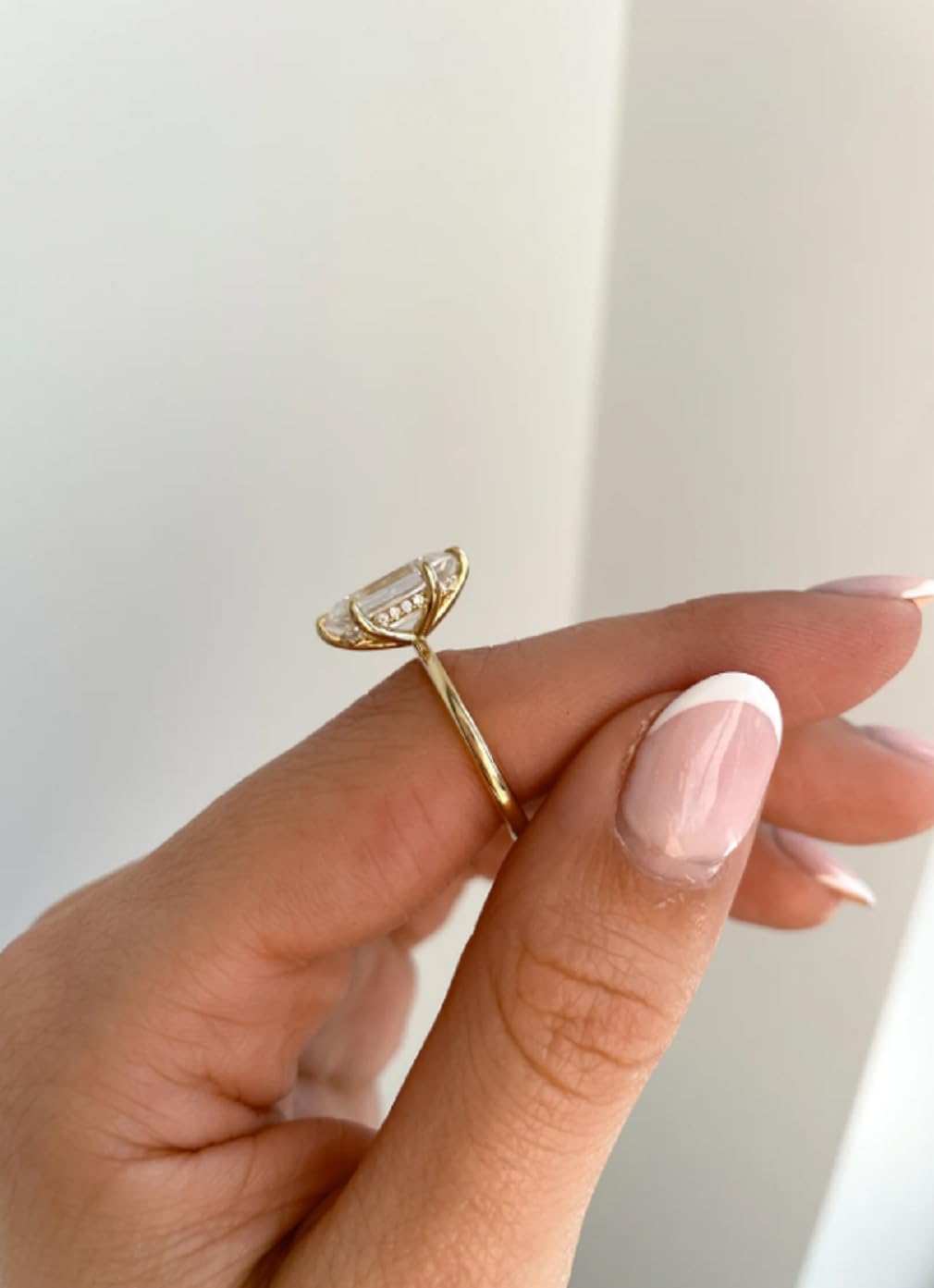 Delta 3 CT Elongated Hexagon Cut Colorless Moissanite Wedding Ring, Bridal Ring Set, Engagement Ring, Solid Gold Sterling Silver, Anniversary Ring, Promise Ring, Perfect for Gift or As You Want