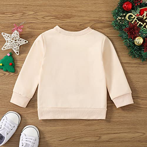 Camisa para meninas 6 Natal manga longa letras xadrez árvore de natal pulôver infantil geral roupas