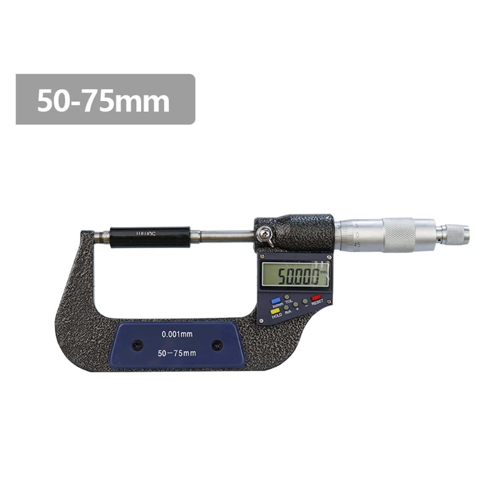 Micrómetro, Mircómetro digital 0-25/50/75/100 mm Precisión de 0.001 Calibrador for la herramienta medición diámetro fuera del mircómetro(50-75mm)