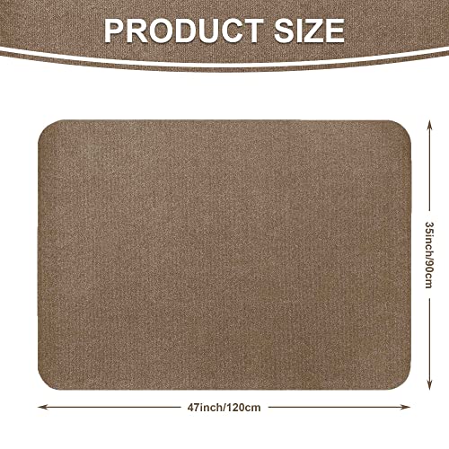 Office Chair Mat For Hardwood Floor, Desk Chair Mat For Tile Floor, Anti-Slip Computer Gaming Chair Floor Protector Carpet Mat, Reduce Noise & Easy To Clean, 47"X35"- Brown #TOP4