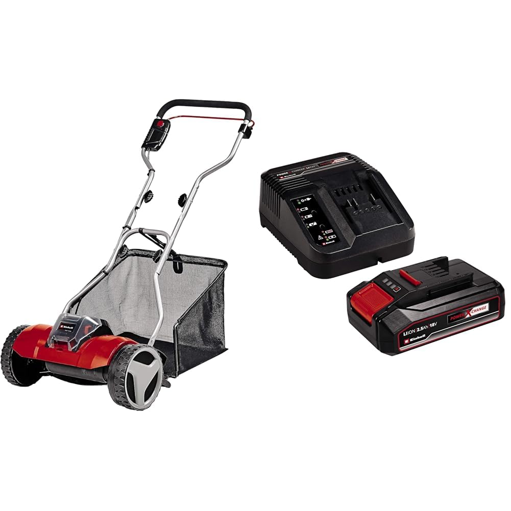 Einhell Ge-Hm 18/38 Li-Solo Kosiarka, Wielokolorowy, 14-38 mm & Einhell Pxc Starter Kit Akumulator, Czarny, ‎10 x 15 x 11,3 cm; 820 g