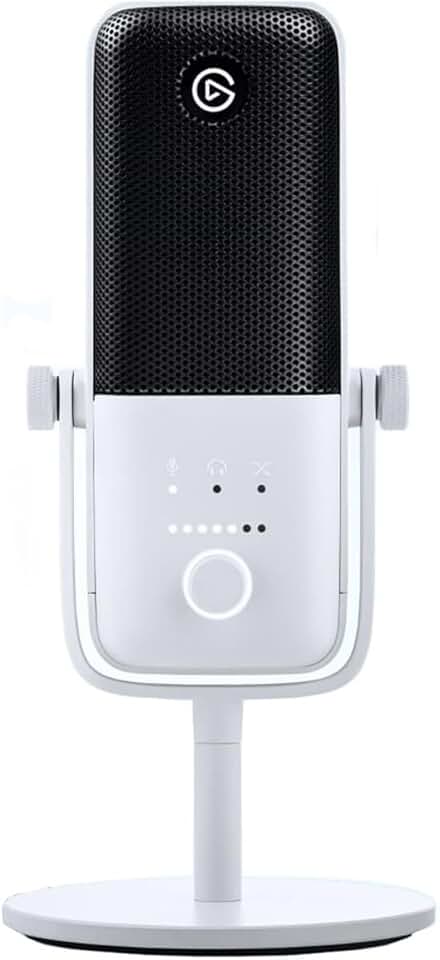 Elgato Wave:3 White - Premium Studio Quality USB Condenser Microphone for Streaming, Podcast, Gaming and Home Office, Free Mixer Software, Anti-Distortion, Plug ’n Play, for Mac, PC
