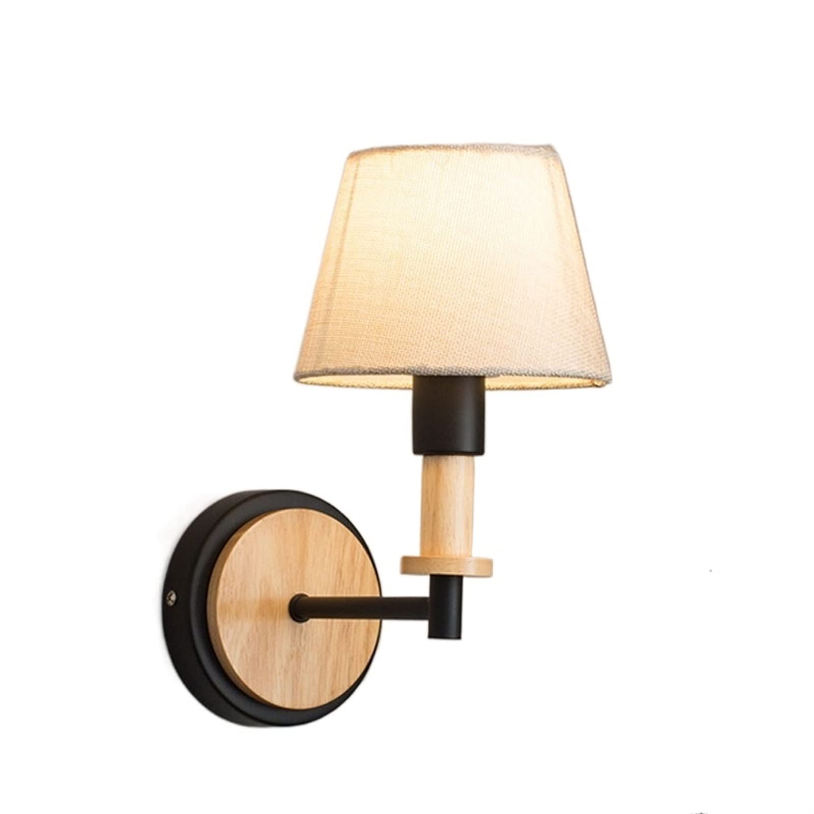 XANAYXWJ Lampada da Parete Macarons Lampada nordica Camera da Letto Comodino personalità Creativa Soggiorno Corridoio Minimalista E14 Lettura (Colore : Bianca) (Nero)