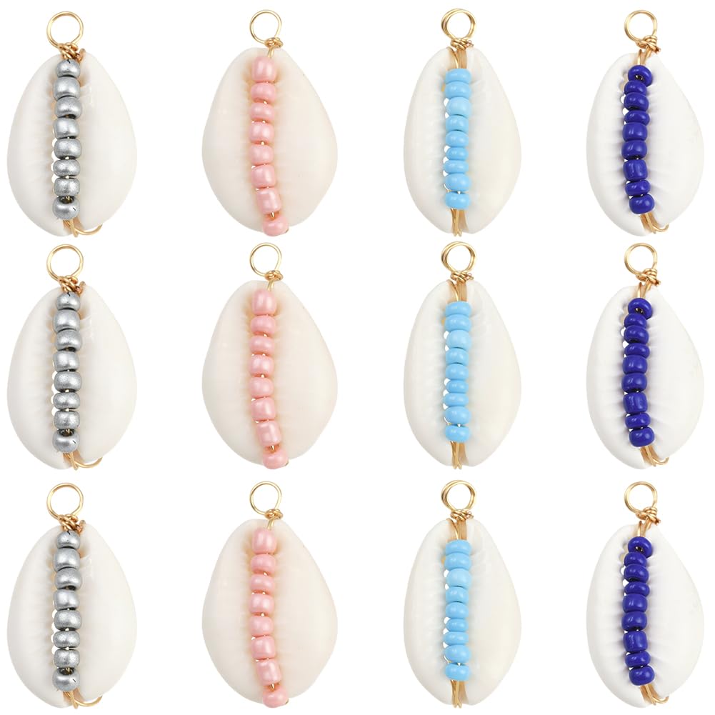 Breloques Coquillages Naturels SUNNYCLUE Pendentif Cauris Hawaïen pour bijoux été