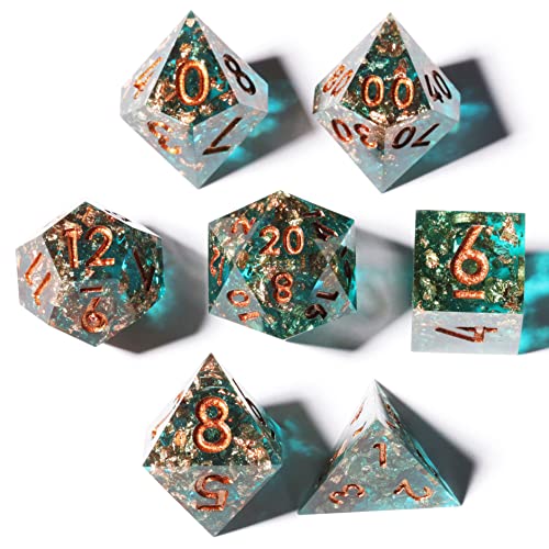 Mini Planet Dnd Dice Set With Sharp Edges And Galaxy Inclusions For Tabletop Role Playing Game Dungeons And Dragons Polyhedral Dice Set Handcrafted Dnd Dice For Collection Forgotten Oasis #TOP11