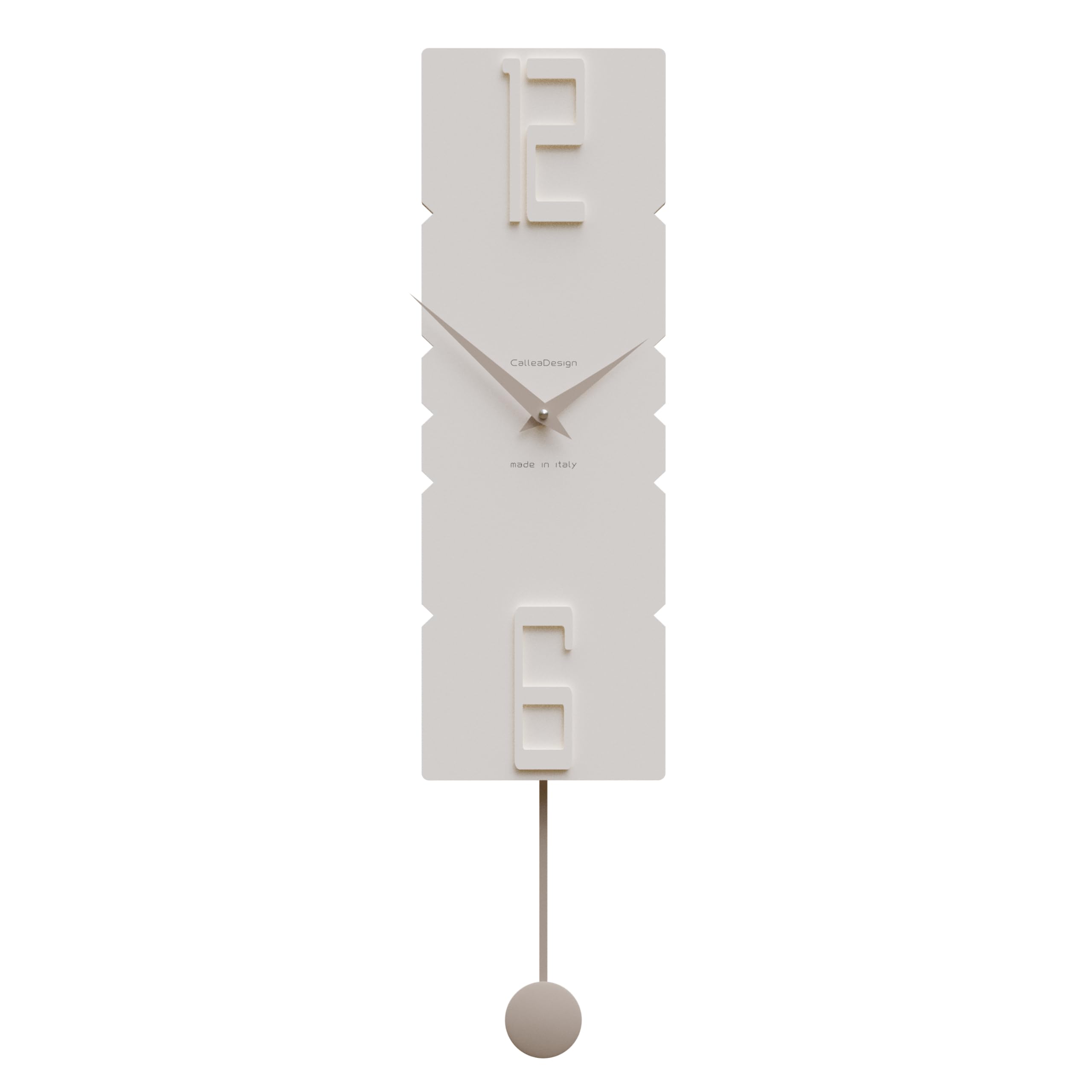 CalleaDesignRock Modern Pendulum Wall Clock Linen