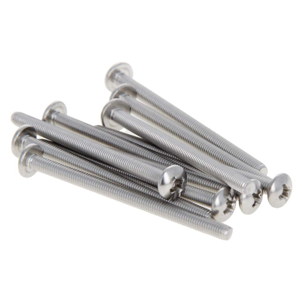 bolts,round head bolt,bolt,black bolts, Vis à métaux M3 x 45 mm Vis à tête ronde cruciforme Phillips Boulons de fixation en acier inoxydable 304 10 pièces