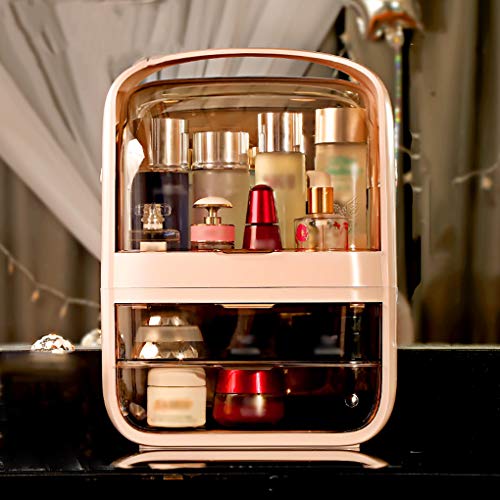 JL Organizador de Maquillaje con cajones, Caja de Almacenamiento de plástico Resistente para Maquillaje, Accesorios, Joyas y más, Organizador de tocador Compacto