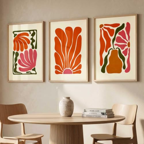 Image of kotart Signature Boho Art Home Decoration Paintings With Frame For Living Room Bed Room Hotel Wall Decor Digital Reprint Set of 3