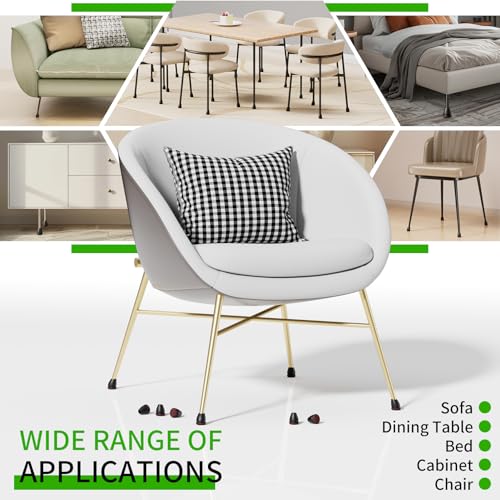 Image of 24PCS Extra Small Chair Leg Caps for Hardwood Floors Round, Fit 0.4 inch-0.55 inch