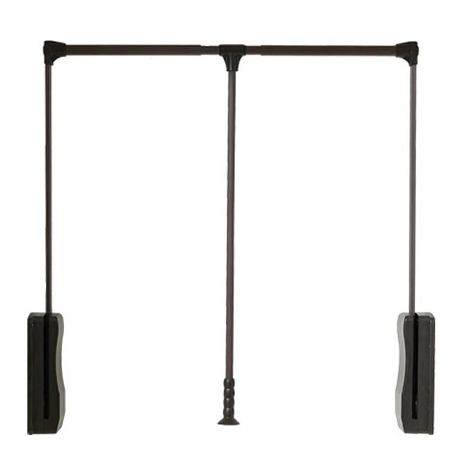 Tringle de penderie rétractable marron robuste avec capacité de charge 15 kg