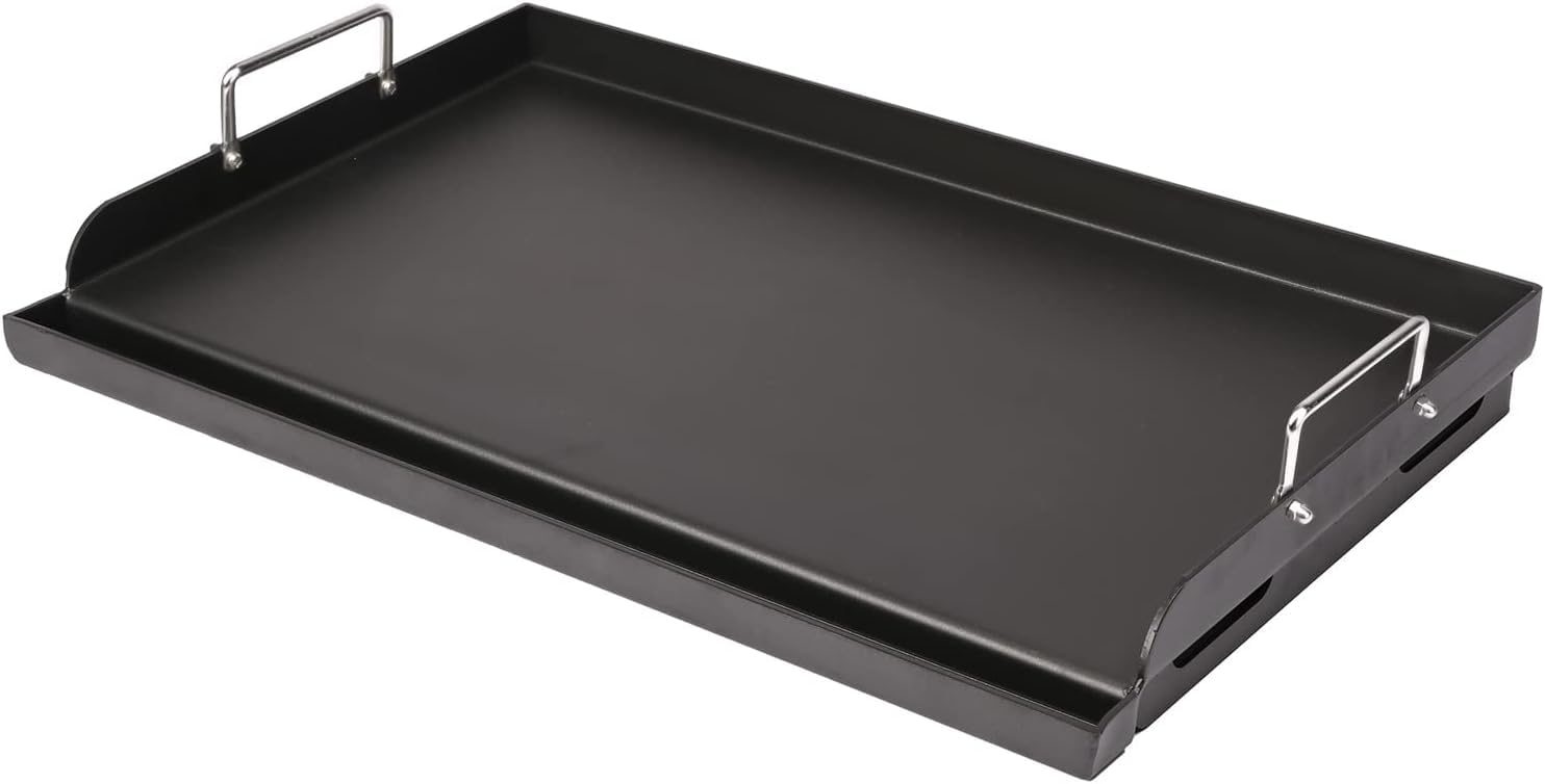 Denmay Piastra universale Plancha, 63,5 x 40,6 cm, per barbecue a gas, barbecue a carbonella, griglia elettrica e altro, rivestimento antiaderente per Weber, grande rettangolare universale