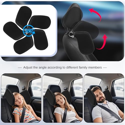 Almohada para reposacabezas de auto ajustable 360° para niños y adultos miniatura 5