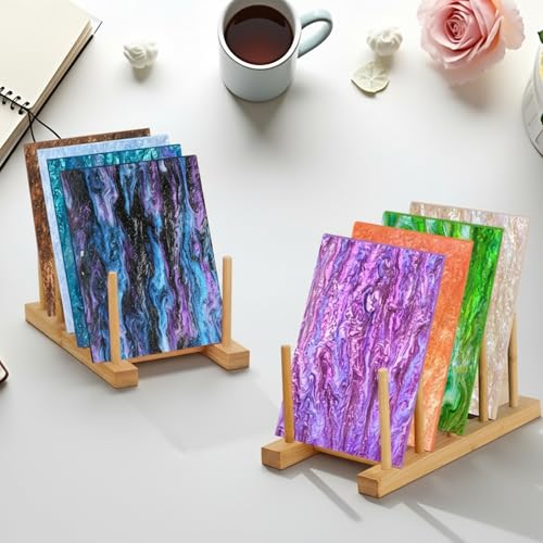 Image of Pearl Glitter Cast Acrylic Sheet 1 /8 Inch for Laser Cutting 12x8 Inch Sparkly Water Stream Pattern Acrylic for Laser Engraving, Crafts, DIY Projects (2, Mixed Color, 12x8 Inch)