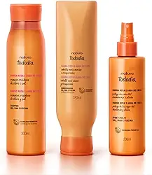 Todo.dia Manga Rosa e Água de Coco, Kit Shampoo 300ml, Condicionador 280ml, Spray Multi 200ml, Remove Resíduos de Cloro e Sal