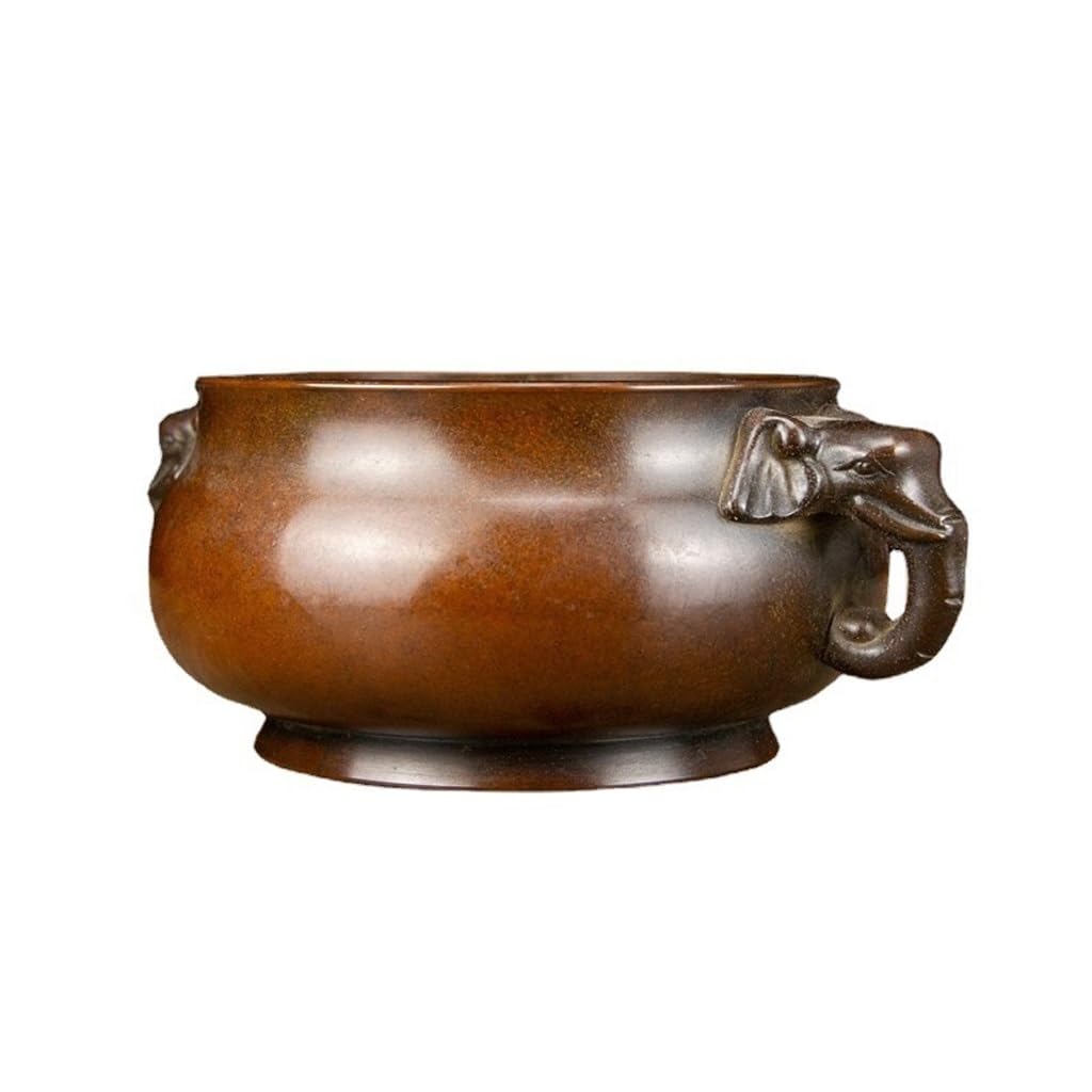 Incense Holder Base Brass Incense Burner Copper Color Household Indoor Antique Holder