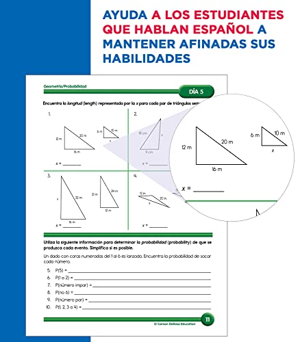 Summer Bridge Activities® Spanish Workbook, Bridging Grade 7 To 8 In Just 15 Minutes A Day, Reading, Writing, Math, Science, Social Studies, Summer Learning Activity Book With Spanish Flash Cards #TOP3