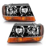 ACANII - For 1999-2004 Jeep Grand Cherokee Laredo/Sport Model Style Headlights Headlamps Driver + Passenger Side