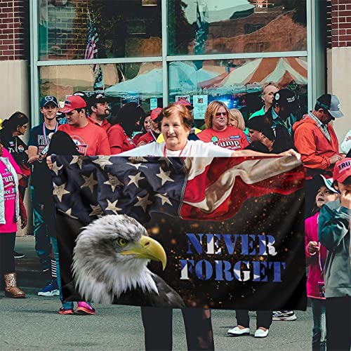 Dgfhk 3X5Ft American Eagle Flag Never Forget 9/11 4Th Of July Memorial Day Independence Day Freedom Flag Outdoor Double Sided Durable Fade Resistant Home Garden Decoration Flag #TOP5