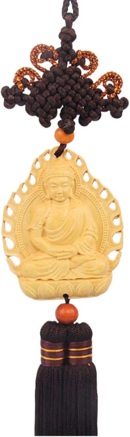 桃木汽车挂件车内吊饰 Bead Bangle Attract Wealth and Good Luck for Men/Women 车用装饰品挂饰属狗猪本命佛守护神 9497