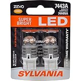 SYLVANIA ZEVO 7443 T20 Amber LED Bulb, (Contains 2 Bulbs)