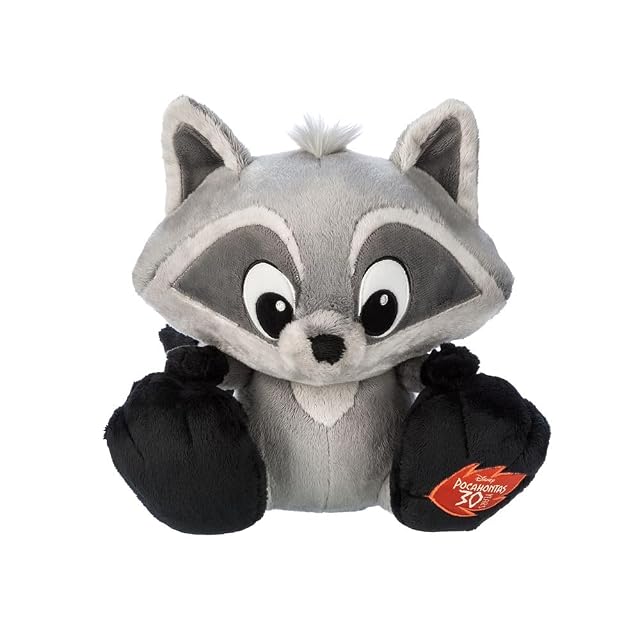 Disney Store Official Meeko Big Feet Plush - Pocahontas 30th Anniversary Stuffed Raccoon Plushie with Embroidered Features Furry