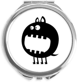 Universe And Alien Lovely Monster Hand Compact Mirror Round Portable Pocket Glass