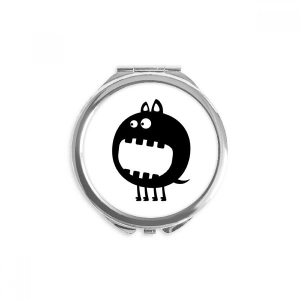 Miroir ronde de maquillage alien avec double face compacte et design multicolore