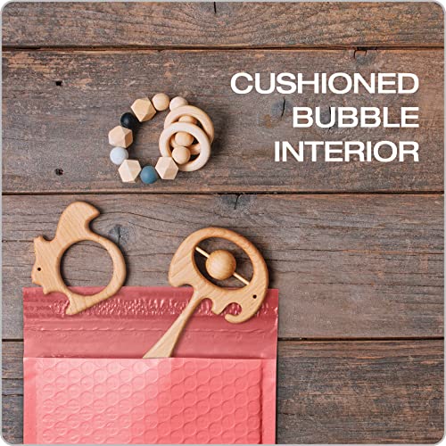 Image of Quality Park Bubble Mailers, 6 x 9 Shipping Envelopes, Water Resistant Coral Poly Padded Envelopes, Redi-Strip Peel Off Closure, 50 /Box (QUA85866) (Pack of 4)