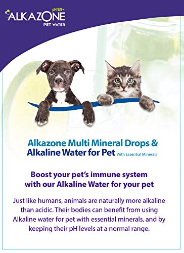 Alkazone Alkaline Multi Mineral Drops For Cats And Dogs | Mineral Rich Alkaline Drops | Tasteless & Flavorless | 1 Pack Yields 10 Gallons | Serving Size 3 Drops | 120 Serving (3 Pack) #TOP2