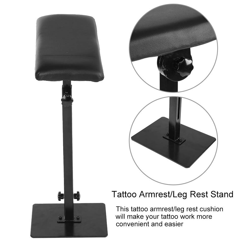 Reposabrazos para Tatuaje Profesional, Altura Ajustable Soporte para Reposapiés Brazo y Almohadilla Esponja Suave Reposabrazos Portátil para Brazo de Tatuaje