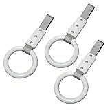 車内用 吊り革 ホワイト×グレー3個セット つり革 吊り輪 つり輪 グリップ バン・トラック/福祉車両/介護車両/送迎バス