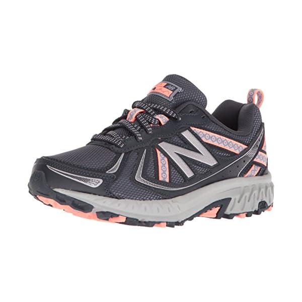 New Balance Women's 410 V5 Trail Running Shoe, Thunder/Gunmetal/Fiji, 9 M US