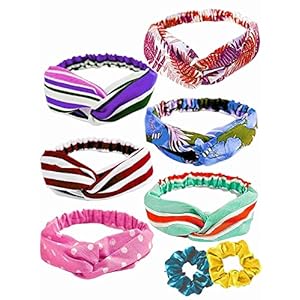 Quarya Hair Band Boho Headband Elastic Criss Cross Twisted Hair Wrap Hair Scarf Scrunchies For Girls and Women Hair Accessories 19 514KJMg tQL. SL500 . SS300