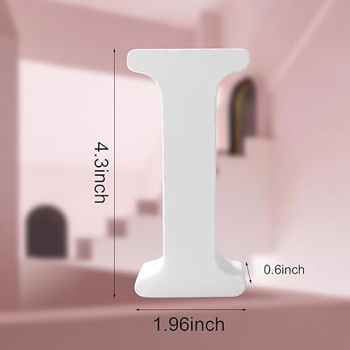 Miniatura 2 de Letras de madera de 4.3 pulgadas, letras blancas de madera sin terminar para injerto, letras de madera para decoración de pared, letras pie para