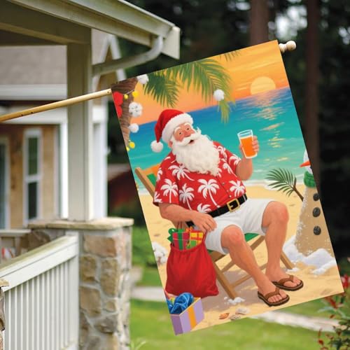 Drapeau de Noël tropical de qualité supérieure en polyester double face - 4