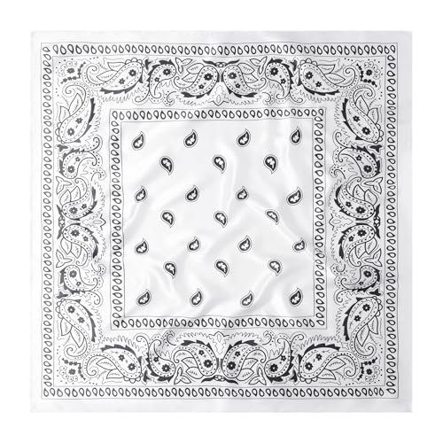 Image of 35 inch Men's Silk Cowboy Scarf - Oversized Western Bandana Neckwear, Large Square Scarf with Gift Packaging