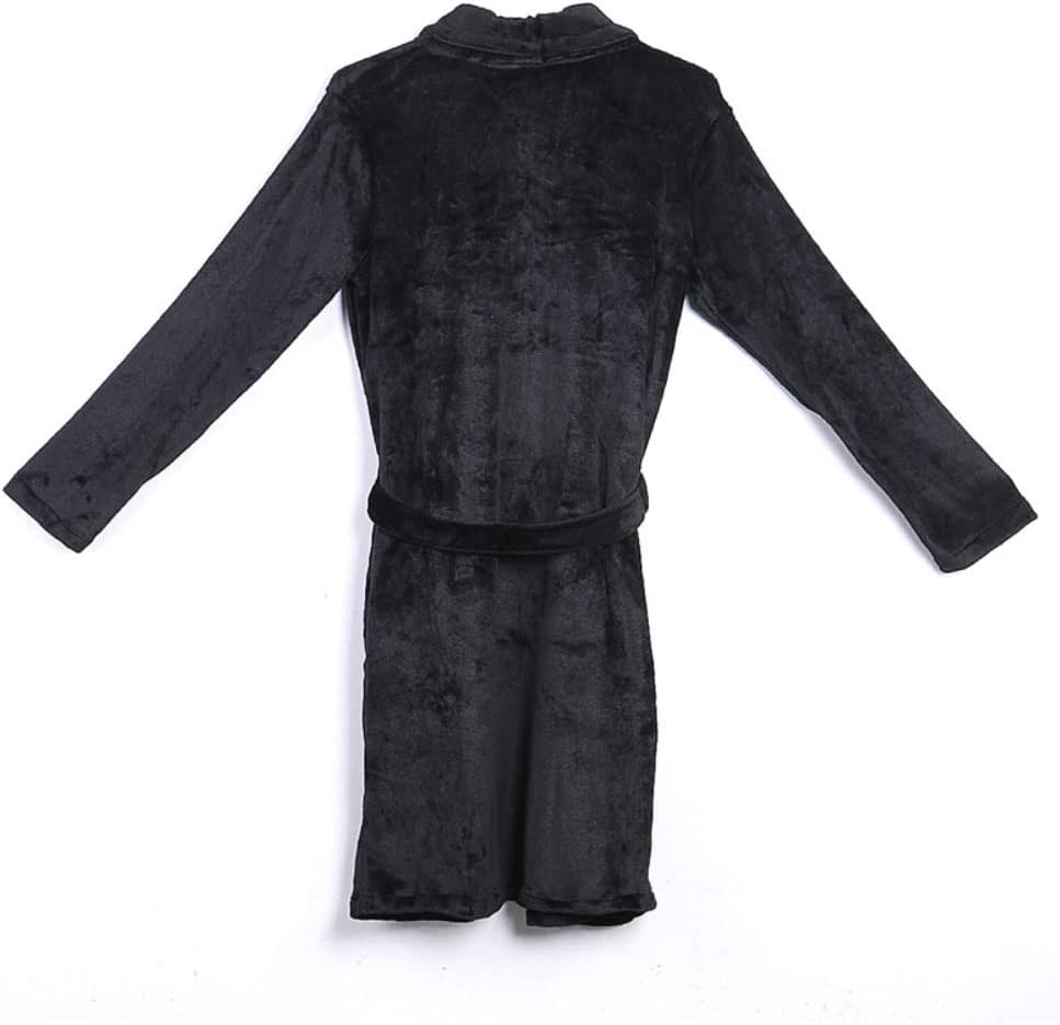 YYZKYTO Men's Night Robes Long Sleeve Nightwear Kimono Robe with Belt Comfy Men's Casual Pajamas Men's Nightshirt,D-L