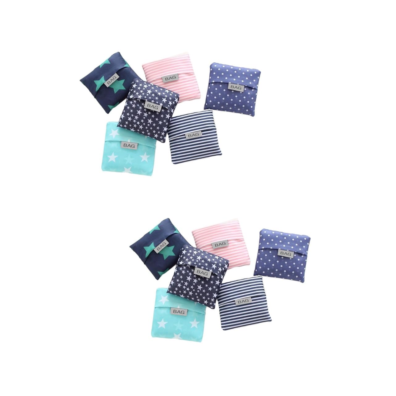 Gatuida 12piezas Bolsa De Compras Plegable Bolsa Tote Resistente para Almacenaje Práctica y Lavable para Compras Diarias y Uso Multifuncional