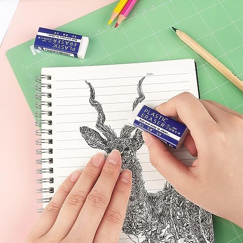 TERJBG 10 Stück 2B Radiergummi, Weich, Einfach zu Bedienen, Weiß, Rechteckig, Gummi, Radierer, Für Schule, Skizzen, Kunst