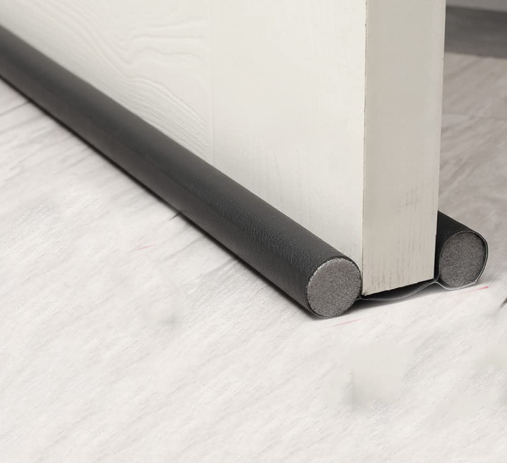 Twin Door Draft Dodger Guard Stopper Protector Under Door Dust Blocker Draught Excluder Double Seal WeatherStrip SoundProof Anti-Collision