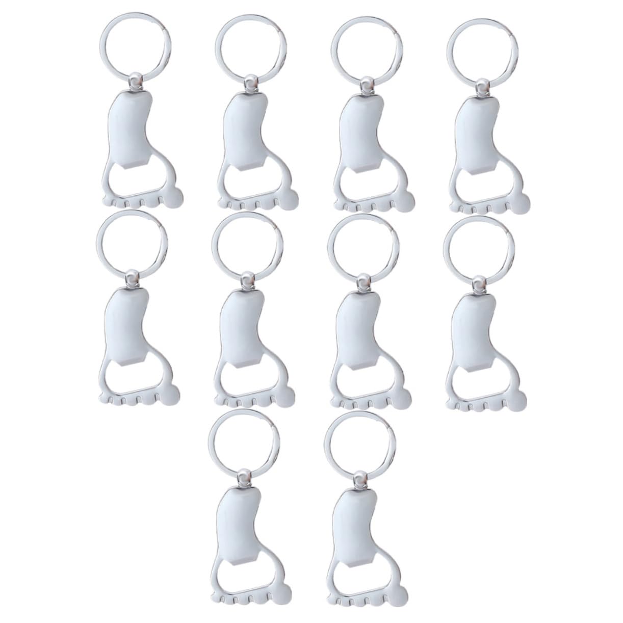 Cabilock 10 Juegos Abrebotellas De Pie Accesorios Tapa Artilugio Condujo Abrel De Cerveza Garrota Birretes Bar Bottle Opener Tripe Suministros Para Acampar Llavero Metal Silver 10 Uds * 10