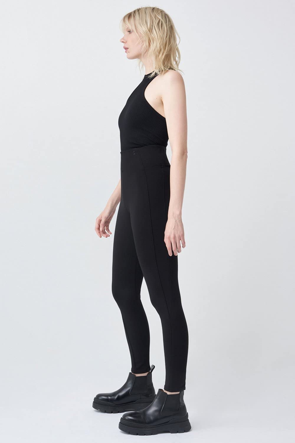 Salsa Jeans Vaqueros Slim Jegging de Tiro Alto de Punto Negro para Mujer Mujer