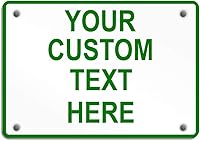 Vista 38 de Cartel de aluminio resistente a la intemperie de varios tamaños, personalizable con texto en inglés